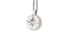 Colgante y cadena de acero Rosa de los Vientos, pequeño relicario para cenizas